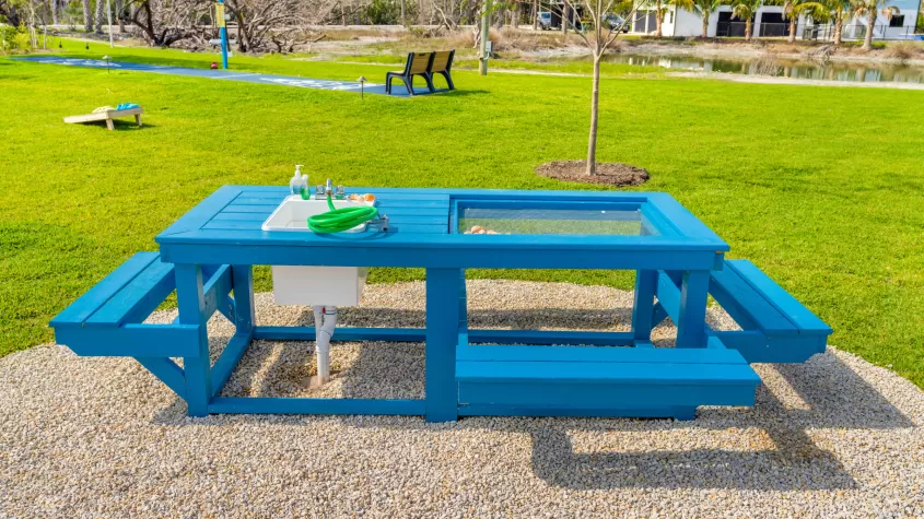 Ocean's Reach Shell Cleaning Table