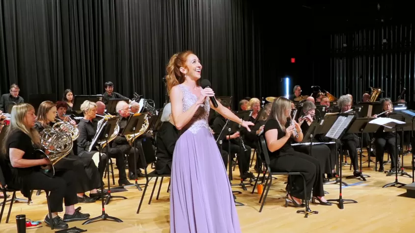 Whitney Grace performs with the Southwest Florida Concert Band